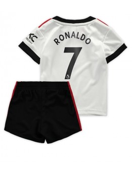 Manchester United Cristiano Ronaldo #7 Auswärts Trikotsatz für Kinder 2022-23 Kurzarm (+ Kurze Hosen)